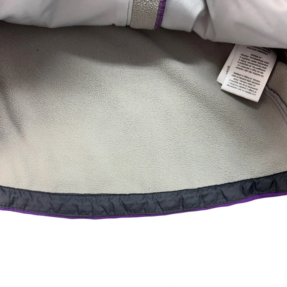 Mountain Hardwear Hooded Softshell Jacket Purple Fleece Lined Full Zip Outdoor